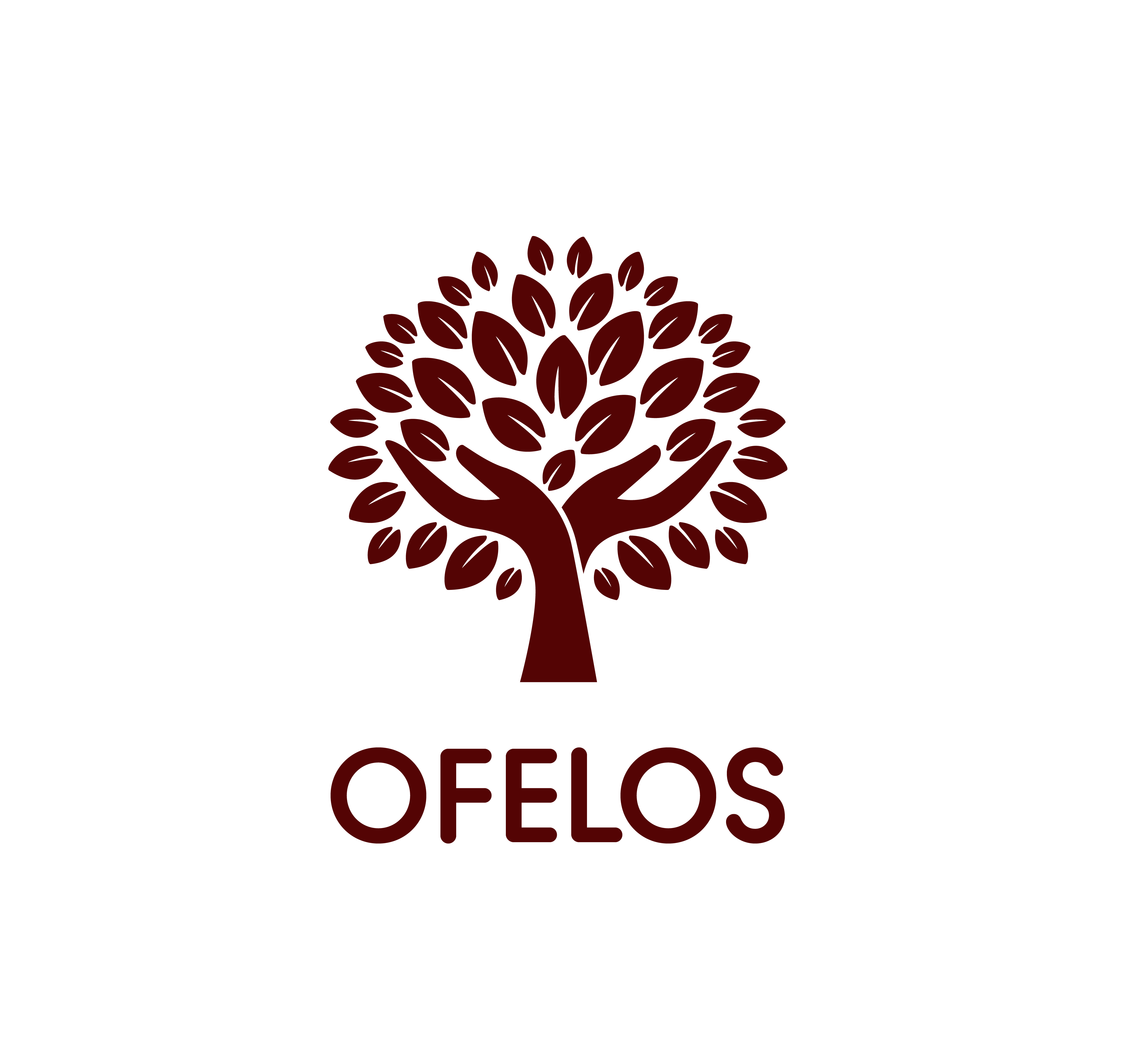 Ofelos logo with stylized text, dark background, conveying a professional and welcoming tone