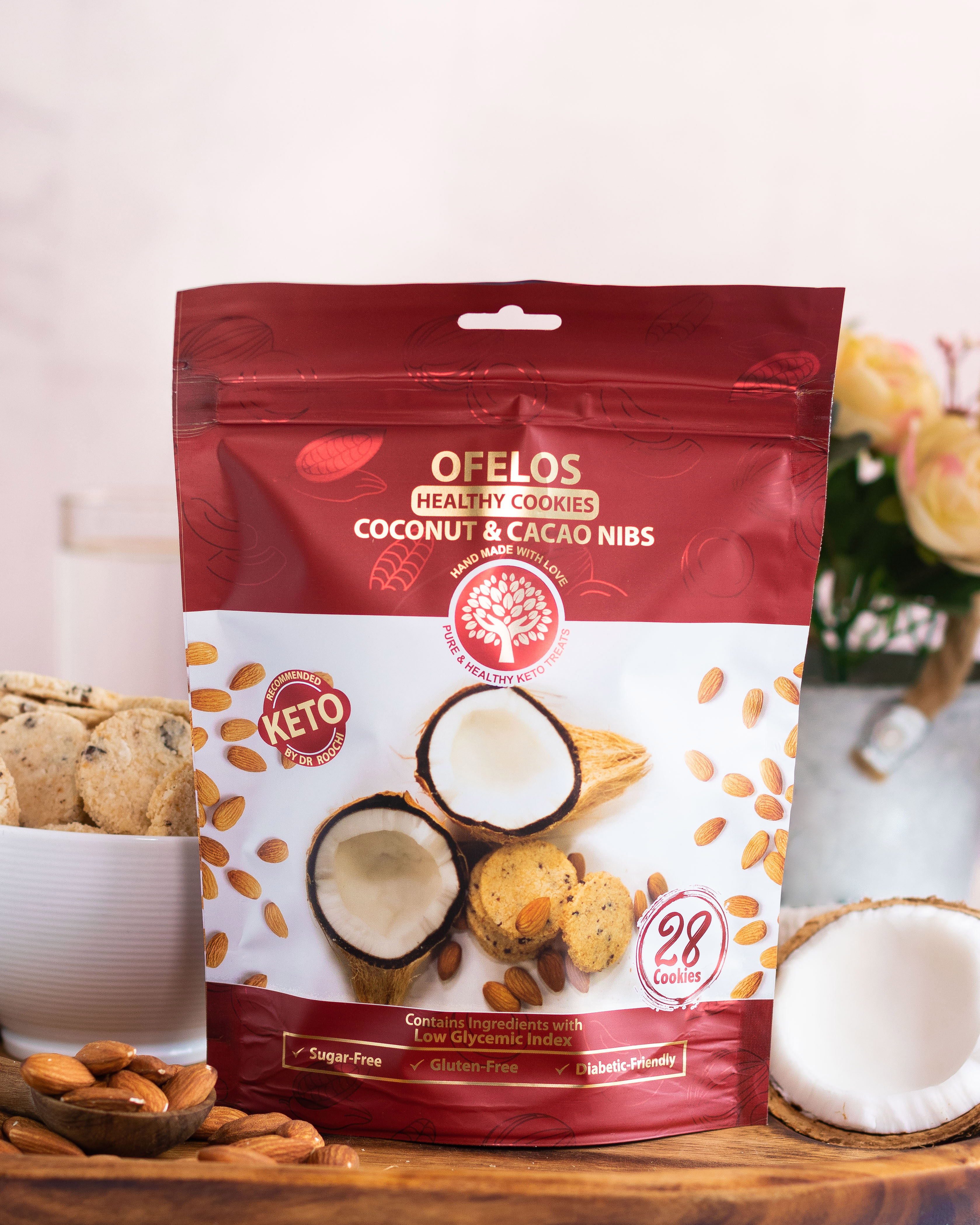 Coconut and Cacao Nibs Cookies